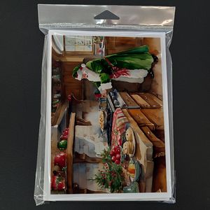 Whimsical A7 tamaño 5x7 tarjetas de nota en blanco paquete 8 Santa Claus padre Navidad tarjetas de felicitación sobres para mensajes de temporada de vacaciones - Product Image 3