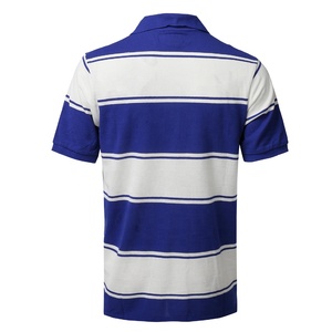 เสื้อกอล์ฟลายทางขายส่ง รับสั่งพิมพ์ลาย ผ้าถักกันยับ สวมใส่สบาย ระบายอากาศได้ดี โพลีเอสเตอร์ ทรงเข้ารูป - Product Image 2