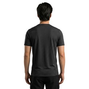T-shirt Dry-X noir pour homme, léger, respirant, évacuant l'humidité, col rond, manches courtes, fitness, gym, entraînement, vêtements de sport - Product Image 2