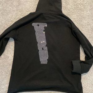 Custom <b>Rhinestone</b> Bling Crystal Logo Hip Hop Pullover Streetwear Hooded <b>Jacket</b> Trendy Unisex Fashion 100% Cotton Fleece - Product Image 3