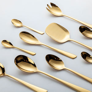 JiuJiuJu – Couverts de luxe en acier inoxydable pour mariage, ensembles de couverts turcs dorés, vaisselle de table, fourchettes, cuillères, couteaux - Product Image 3
