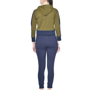 Conjunto Deportivo para Mujer, Top Corto con Capucha y Pantalones, Conjunto de 2 Piezas - Product Image 5