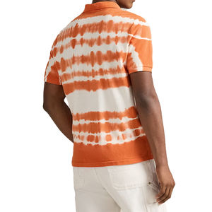 Camiseta de punto tie-dye para hombre, marca privada OEM, corte clásico, cuello acanalado, transpirable, de secado rápido, manga corta, informal - Product Image 2