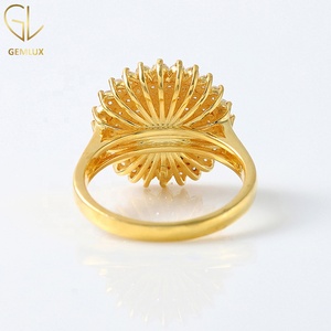 Round Cut Moissanite Diamond <b>Cocktail</b> Cluster Engagement <b>Ring</b> Luxury Moissanite <b>Ring</b> for Women Fine Jewelry - Product Image 5