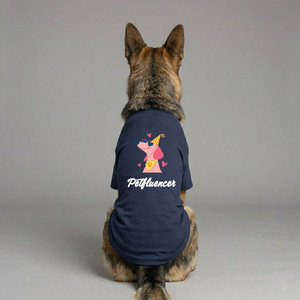 Camiseta Premium de Algodón para Perro en Color Azul Marino Oscuro con Diseño de Cuello Redondo, Suave, Transpirable, Cómoda y Elegante - Product Image 1