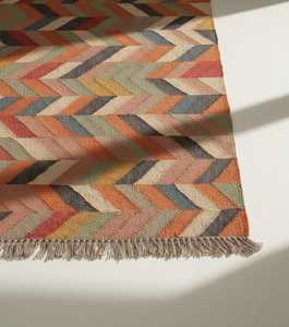 Alfombras Kilim Tejidas a Mano en Tonos Fríos de Yute y Lana para Sala de Estar, Dormitorio y Estudio - Product Image 3