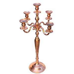 Candelabro de plata de calidad de exportación, 5 velas, decorativo para mesa, para bodas, fiestas, celebraciones, candelabro hecho a mano para decoración. - Product Image 6