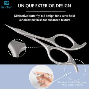 Titanium Coated Silver Cuticle Scissors Factory Price Professional Stainless Steel Manicure Tools Solid Color Dead Skin <b>Trimmer</b> - Product Image 5