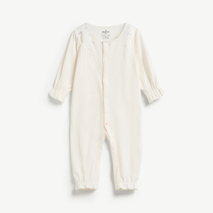 MAMACHERI Pelele de algodón jacquard ajustado de manga larga con broches para bebé recién nacida ODM Vietnam - Product Image 2