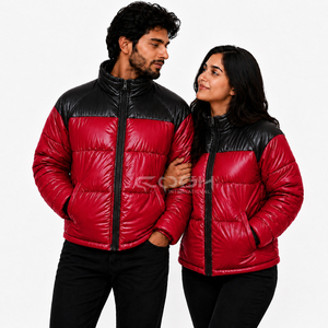 Veste d'hiver matelassée unisexe de haute qualité avec logo personnalisé Cosh International Fashion, col montant brillant, capuche - Product Image 4