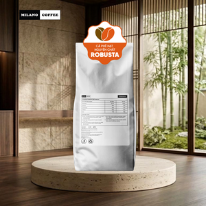 Granos de Café Robusta Tostado Claro Comercial de Tamaño Uniforme, 1 kg, Bolsa con Válvula - Product Image 6