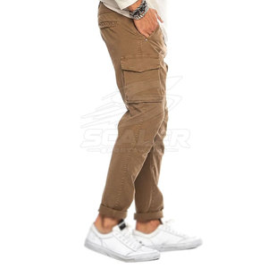 Pantalon cargo décontracté pour homme fabriqué au Pakistan, coupe droite, 100% coton, pour le travail en extérieur et les activités quotidiennes - Product Image 3
