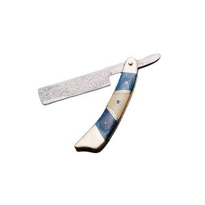 Navaja de Afeitar Plegable para Barba con Hoja de Damasco, Navaja de Afeitar Afilada, Venta al por Mayor - Product Image 1