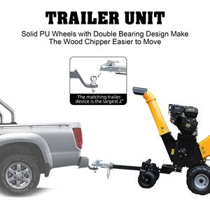420cc 15hp a Gas 6 pollici 4 ruote legno cipper trituratore trinciatrice con barra di traino/barra di arresto 6 pollici 420cc 15hp Pull Start - Product Image 4