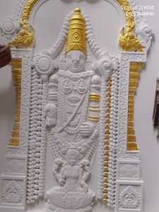 Panneau mural personnalisé en pierre 3D, sculpté à la machine, représentant le Dieu indien traditionnel Lord Venkateswara, sculpture en relief pour jardin extérieur AV - Product Image 3