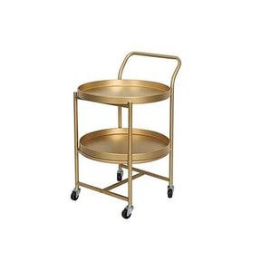 Carrito de Servicio para Hotel con Estructura Metálica Recubierta de Negro, 3 Estantes, 4 Ruedas Giratorias, Mueble Comercial Resistente - Product Image 4