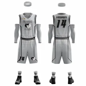 Großhandel neue leere Team Basketball Trikots zum Drucken entwerfen Sie Ihre eigene Basketball uniform