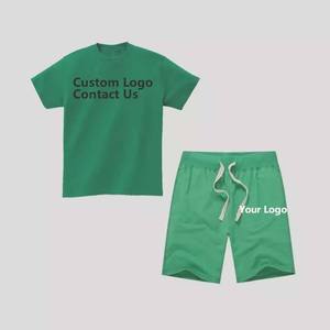 High Quality Summer Custom Logo <b>Mens</b> Streetwear Color Blocking Shorts T-Shirt Jogger <b>2</b>-<b>Piece</b> <b>Set</b> Twin <b>Set</b> 2025 - Product Image 4