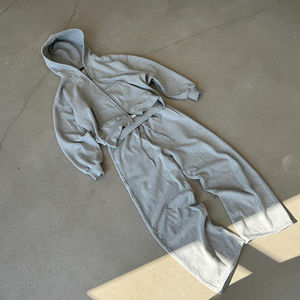 Ensemble de survêtement de luxe personnalisé avec logo, pantalon de jogging ample et sweat à capuche, tenue de sport sur mesure pour hommes - Product Image 6