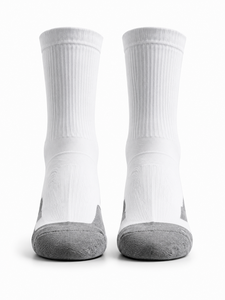 <b>White</b> Crew Woven Eco-Friendly Breathable Anti-Bacterial Quick Dry Anti-Slip Summer Sports <b>Socks</b> <b>Men's</b> Running Basketball Soccer - Product Image 2