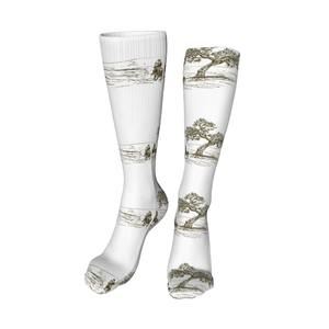 Calcetines Ecuestres de Algodón 100% hasta la Rodilla con Diseño Personalizado y Logotipo, MOQ Bajo - Product Image 1