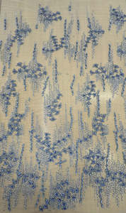 Tela de encaje de malla bordada con lentejuelas y cuentas al por mayor, hecha a mano, para vestido de noche, tela de diseñador de moda, alta costura de lujo - Product Image 5