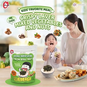 Algues croustillantes mélangées aux légumes et aux noix, marque O'food - Collation saine et pratique à base d'algues, idéale pour les enfants |   Produit en gros et OEM - Product Image 4
