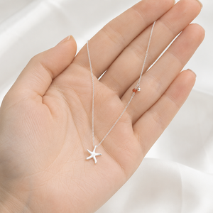 สร้อยคอรูปปลาดาว |   สร้อยคอจี้รูปดาวทะเลประดับพลอยเงินแท้ 925 - Product Image 4