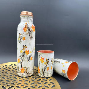 Handmade 500ml Pure <b>Copper</b> Eco-Friendly Sport <b>Cup</b> Direct Drinking Water Bottle From India for Presents - Product Image 5