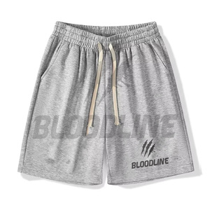 Bermuda pour homme BLOODLINE en tissu non tissé enduit PU 220g, taille mi-haute élastique, style décontracté avec poches - Product Image 3