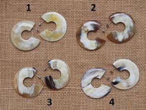 Pendientes de Cuerno de Búfalo Naturales y Ecológicos de Alta Calidad, Estilo Animal para Mujer, Gran Venta para Bodas y Otras Ocasiones - Product Image 3