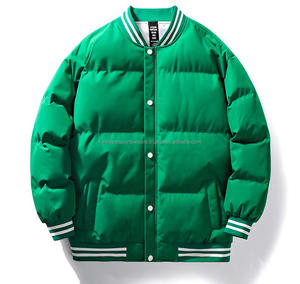 Red <b>Men's</b> Eco-Friendly Puffer <b>Jacket</b> <b>White</b> Stripes Hooded Windproof Worsted Fabric Winter Casual Standard Fit - Product Image 6