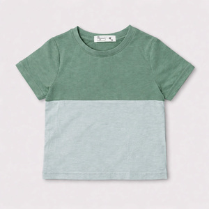Wholesale 100% Cotton Kids Color Block T Shirt OEM Custom Logo Soft Breathable Children Tee Toddler <strong>Boys</strong> Summer Top 1-8 Years - Product Image 4