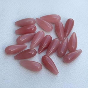 Cuarzo Rosa Guayaba Natural de Alta Calidad, 5x7mm-15x30mm, Forma de Lágrima, Suave, Briolette, Venta al por Mayor, Piedras Preciosas Sueltas para Fabricación de Joyería y Collares - Product Image 2