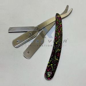 Professional Barber Straight <b>Swing</b> Lock <b>Single</b> Edge Stainless Steel Folding Razor Hygienic Paper Coated Replaceable Blade Shave - Product Image 4