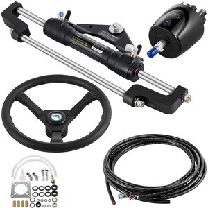 Kit di Sterzo Idraulico per Imbarcazioni 300HP con Pompa in Lega di Alluminio, Volante da 13,5'', Cilindro da 10'', Parti e Accessori - Product Image 1