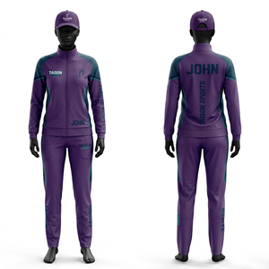 Womens Cricket Tracksuit Premium 240 GSM Polyester Interlock Fabric Yellow Gradient Panel Design Custom Sublimation Logo <b>Set</b> - Product Image 6