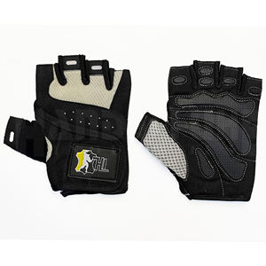 Gants de musculation professionnels Tan & Blacks avec bandes de maintien robustes pour les poignets |   Poignée antidérapante de qualité supérieure pour un équipement de musculation ultime - Product Image 1