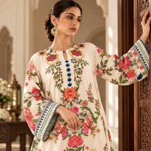 Long <b>Kaftan</b> <b>Dress</b> For Women Floral Printed Modest Maxi Abaya Style Ethnic Wear Muslim Fashion Loose Fit Full Sleeve Resort - Product Image 4