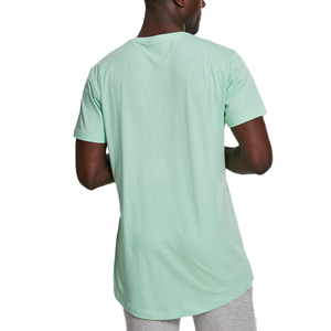 T-shirt à manches courtes pour homme, coupe classique, couleur unie, jersey en coton, vert menthe - Product Image 3