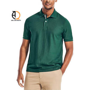 เสื้อโปโลผู้ชายสีขาวเรียบง่าย ผ้าฝ้าย 100% ปักลาย  รับสั่งทำโลโก้ - Product Image 3