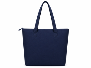 300gsm Navy Blue <b>Canvas</b> <b>Tote</b> Bag Zipper Closure Cotton 18x16x4 Custom Logo Eco Friendly Reusable Large <b>Tote</b> Polyester Lining - Product Image 5