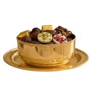 Bol à chocolat en métal pour restaurant, bol à bonbons en acier inoxydable pour fruits secs et en-cas - Product Image 2