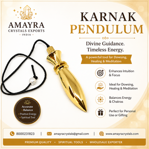 Hermoso Péndulo de Metal Dorado Karnak Hecho a Mano para Radiestesia - Metafísico, Estilo New Age, Precio Razonable en Amayra Crystals Export - Product Image 5