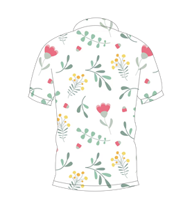Camisa Polo Casual Blanca con Estampado Floral para Hombre, Manga Corta, Cuello con Botones, Estilo Veraniego, Camiseta de Golf - Product Image 2