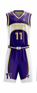 Vente en gros d'usine, uniformes de basket-ball personnalisés 100% polyester, légers, respirants, logo imprimé, nom du joueur - Product Image 4