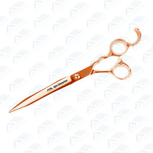 Copper Color Coated Grooming <b>Scissor</b> 7.5" Professional <b>Dog</b> Hair Cutting <b>Scissors</b> with Finger Rest Sharp and Durable Pet Grooming - Product Image 3
