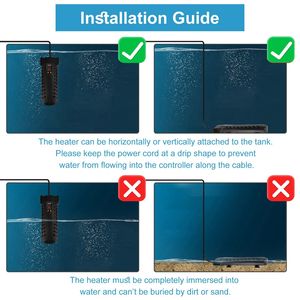 Riscaldatore Sommergibile per Acquario 500W con Termostato, Controllo Esterno della Temperatura Regolabile per Acquari da 79 Galloni, Accessori - Product Image 5