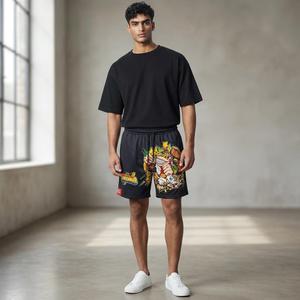 Shorts de sport en mesh 100% polyester, personnalisés par sublimation, entrejambe 7 pouces, shorts de basket en mesh - Product Image 1