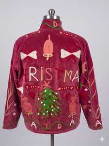 Red Suzani <b>Embroidered</b> <b>Jacket</b> <b>for</b> <b>Women</b> Wholesale Ethnic Fashion <b>Jacket</b> - Product Image 4